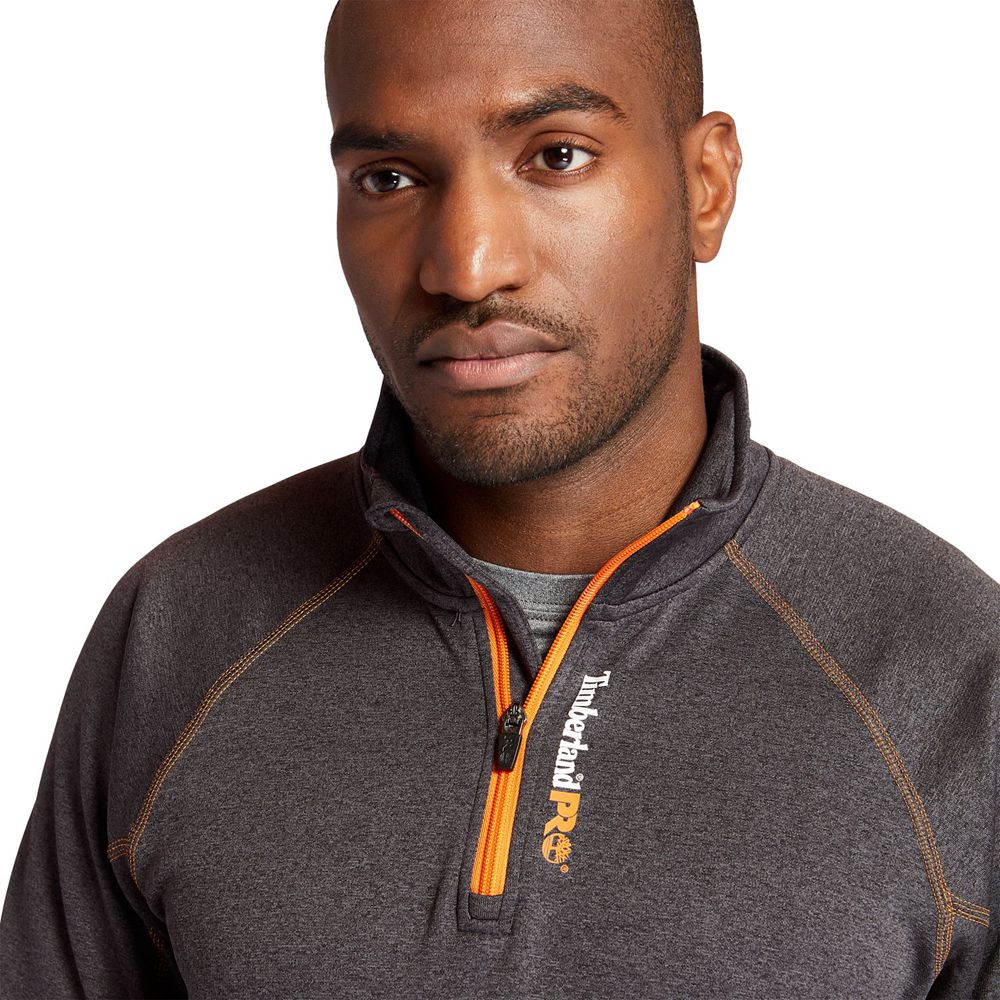 Moletom Masculino - Timberland Pro® Understory Quarter-Zip Fleece - XEMAW8472 - Cinzentas Escuro